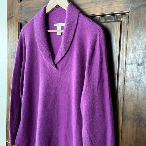 Sarah Spencer Magenta Angora Shawl Collar Sweater Women’s Size 2X - Picture 8 of 8